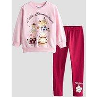 The Very Collection Peppa Pig Food Sweat And Leggings Set - Pink