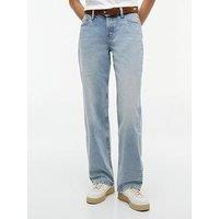 Tommy Jeans Sophie Low Waisted Straight Fit Jeans - Light Blue