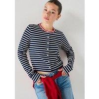 Tommy Jeans Tjw Slim Jersey Long Sleeve Cardigan - Blue