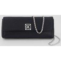 Calvin Klein Emblem Pebble Clutch Bag - Black