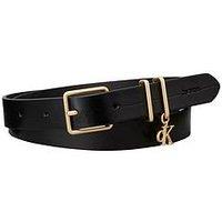 Calvin Klein Monogram Charm Keeper Belt 25Mm - Black