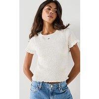 Tommy Jeans Tjw Slim Smock T-Shirt - White
