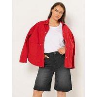 Yours Curve Denim Shorts - Black