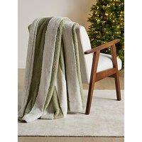 The Very Collection Stripe Faux Fur Large Throw