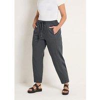 Yours Curve Twill Tapered Trouser - Grey