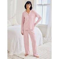 Chelsea Peers Cotton Scallop Edge Short Pyjama Set - Pink