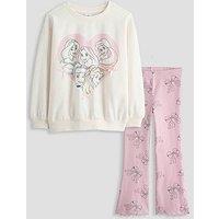 The Very Collection Disney Princess Bow Sweat And Rib Legging Set - Pink