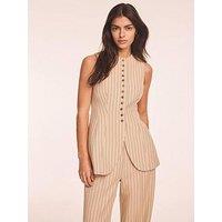 Mint Velvet Pinstripe Waistcoat - Neutral
