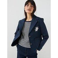 Tommy Hilfiger Chino Dressing Cotton Blazer - Blue