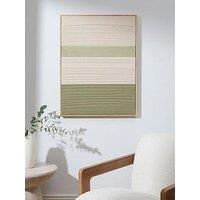 The Very Collection Green/White Blocked Capped Canvas 60X80Cm - Fsc Certified