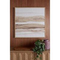 The Very Collection Natural Landscape Linen Canvas With Embroidery 80Cm - Fsc Certified