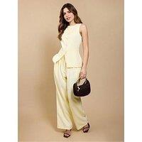 Little Mistress Wide Leg Trousers - Yellow