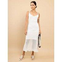 Little Mistress White Crochet Midaxi Dress
