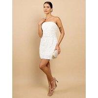 Little Mistress White Sequin Mini Dress
