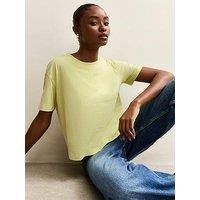 New Look Light Green Cotton Boxy Fit T-Shirt