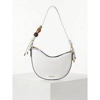 Luella Grey Cora Small Saddle Crossbody In White