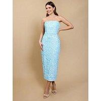 Little Mistress Sequin Midaxi Dress - Blue