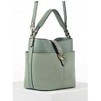 Luella Grey Indra Medium Bucket Crossbody In Spearmint Green