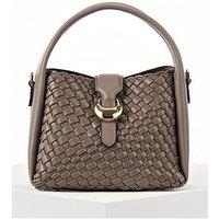 Luella Grey Maggie Small Weave Crossbody In Peat