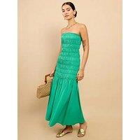 Little Mistress Delphina Green Bandeau Dropped Waist Maxi Dress Vicky Pattison Edit