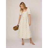 Nobodys Child Short Sleeve Melody Midi Dress - White