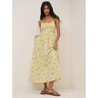Nobodys Child Alina Midi Dress - Yellow