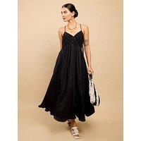 Little Mistress Tassel Midaxi Dress - Black