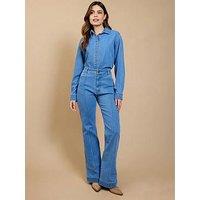 Little Mistress Wide Leg Jeans - Blue