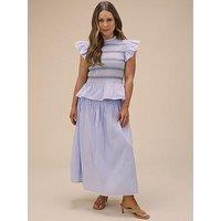 Nobodys Child Ronda Shirred Top - Blue