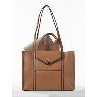 Luella Grey Darcy Large Laptop Tote In Camel