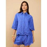 Little Mistress Embroidered Shirt - Blue