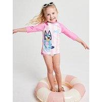 Brand Threads Girls Bluey Swim Set