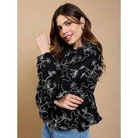Little Mistress Embroidered Cropped Jacket - Black