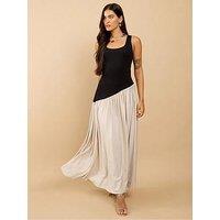 Little Mistress Dropped Waist Midaxi Dress - Black