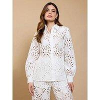 Little Mistress Broderie Shirt - White