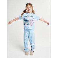 Brand Threads Stitch Girls Long Leg Pyjama Set