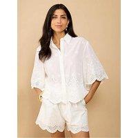 Little Mistress Embroidered Shirt - White