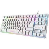 Trust Gxt 833W Thado Tkl Illuminated Rgb Gaming Keyboard For Laptop/Pc, White