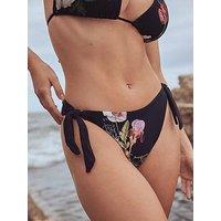 Ted Baker B By Floral Tieside Triangle Bikini Briefs - Black