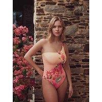 Ted Baker B By Floral One Shoulder Swimsuit - Pink