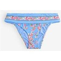 B By Ted Baker B By Floral High-Leg Print Bikini Brief - Blue