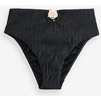 B By Ted Baker B By Lurex High-Waist Bikini Brief - Black