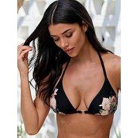 B By Ted Baker B By Koi Floral Triangle Bikini Top - Black