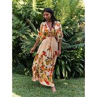 B By Ted Baker Fruit Print Kimono - Yellow