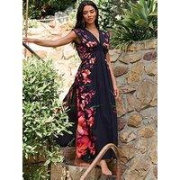 B By Ted Baker B By Navy Floral Dress Cover Up - Blue