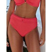 B By Ted Baker B By High-Waist Bikini Brief - Pink