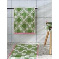 Orla Kiely Retro Flower 100% Cotton Clover Towel Collection