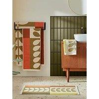 Orla Kiely Stem Check 100% Cotton Hazel Ochre Towel Collection