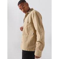 Double A By Wood Wood Clay Overshirt - Stone
