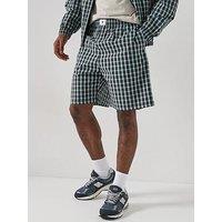 Double A By Wood Wood Check Shorts - Grey